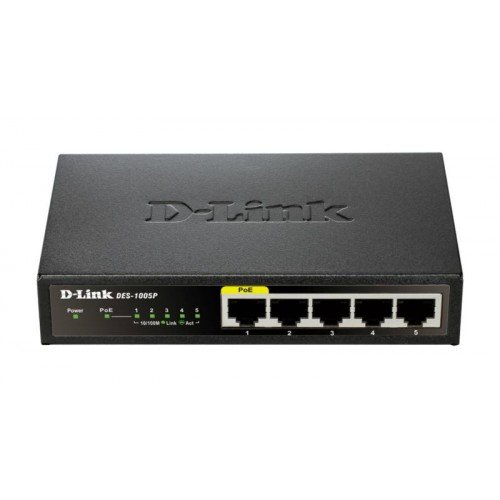 NET SWITCH 5PORT 10/100M/POE DES-1005P D-LINK