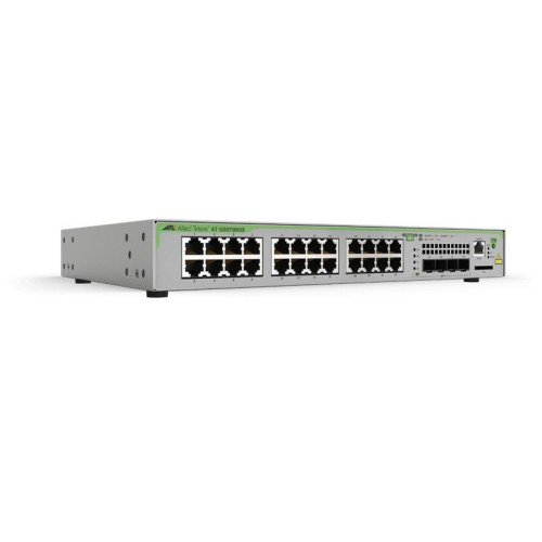 NET SWITCH 24PORT 10/100/1000T/+4SFP AT-GS970M/28PS-50 ALLIED