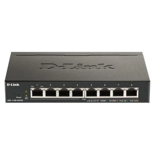 NET SWITCH 8PORT 10/100/1000/POE DGS-1100-08PV2 D-LINK NET SWITCH 8PORT 10/100/1000/POE DGS-1100-08PV2 D-LINK