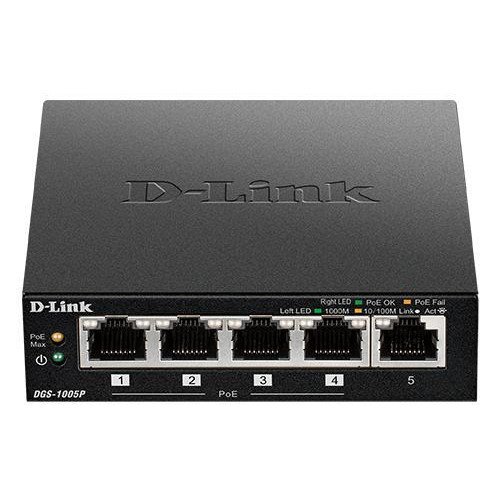 NET SWITCH 5PORT 10/100/1000/4POE+ DGS-1005P D-LINK