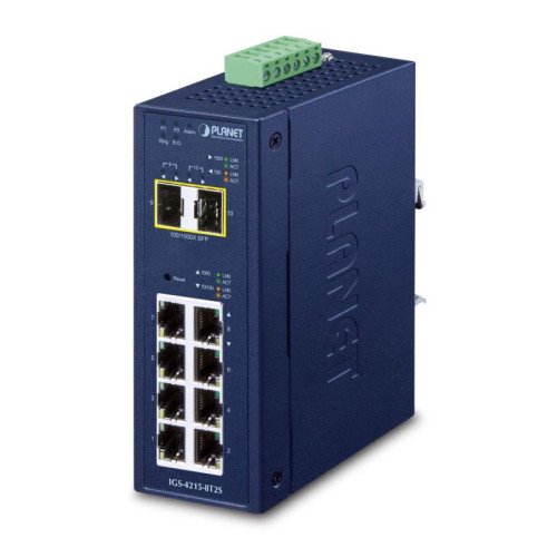 NET SWITCH 8PORT 1000M/IGS-4215-8T2S PLANET