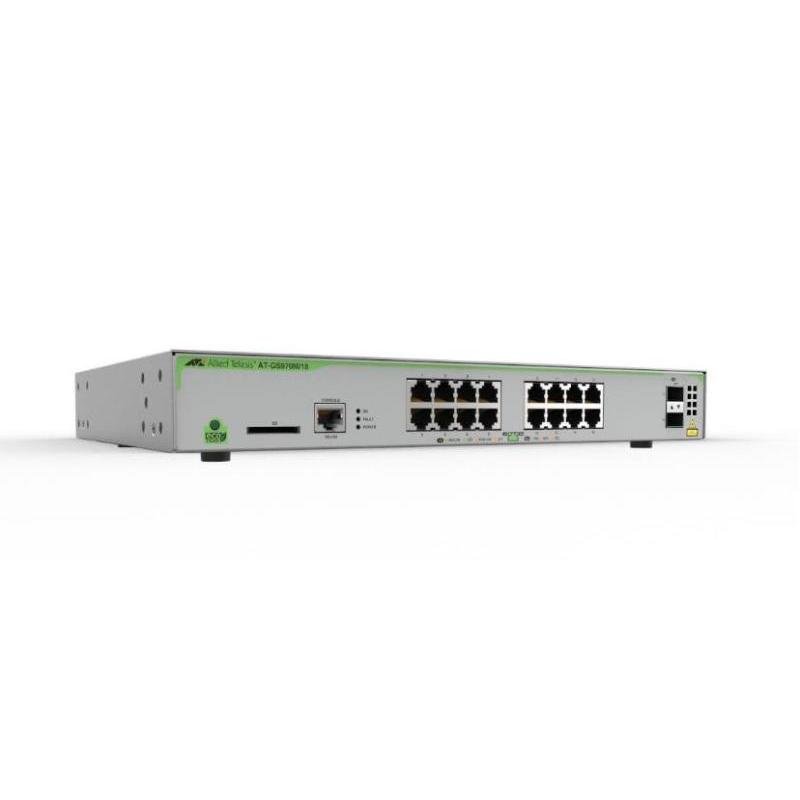 NET SWITCH 16PORT 10/100/1000T/+2SFP AT-GS970M/18-50 ALLIED