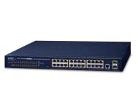 NET SWITCH 24PORT 1000M POE+/GS-4210-24P2S PLANET