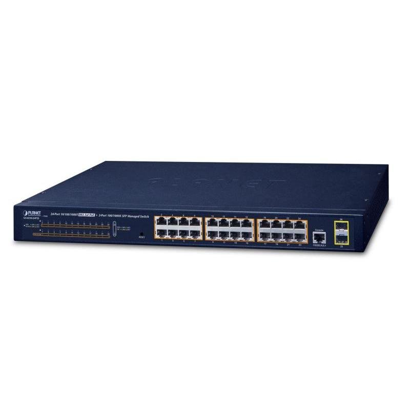 NET SWITCH 24PORT 1000M POE+/GS-4210-24P2S PLANET