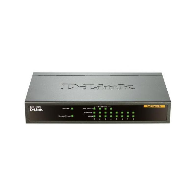 NET SWITCH 8PORT 10/100M TX/DES-1008PA D-LINK