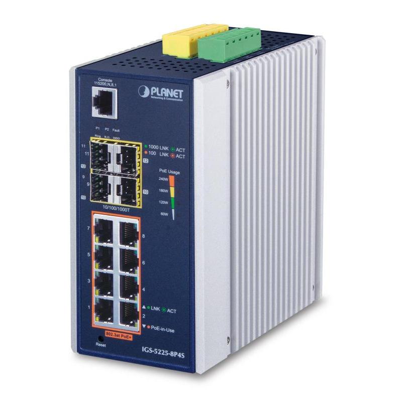 NET SWITCH 8PORT 1000M/IGS-5225-8P4S PLANET