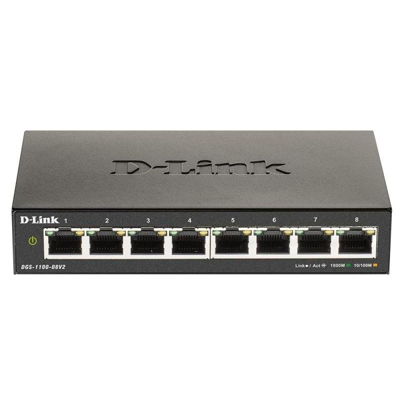 NET SWITCH 8PORT 10/100/1000/POE DGS-1100-08V2/E D-LINK