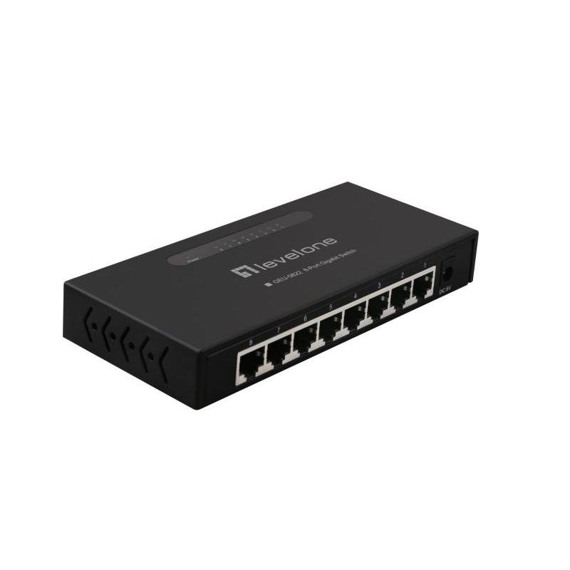 NET SWITCH 8PORT 10/100/1000M/GEU-0822 LEVELONE