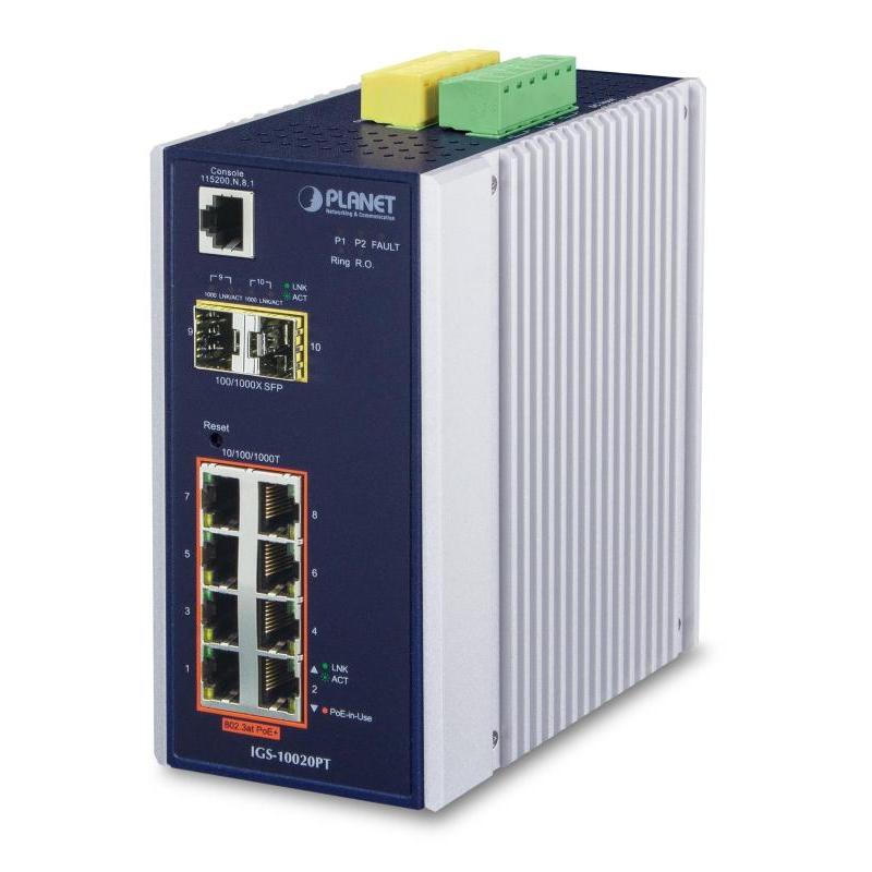 NET SWITCH 8PORT 1000M/IGS-10020PT PLANET