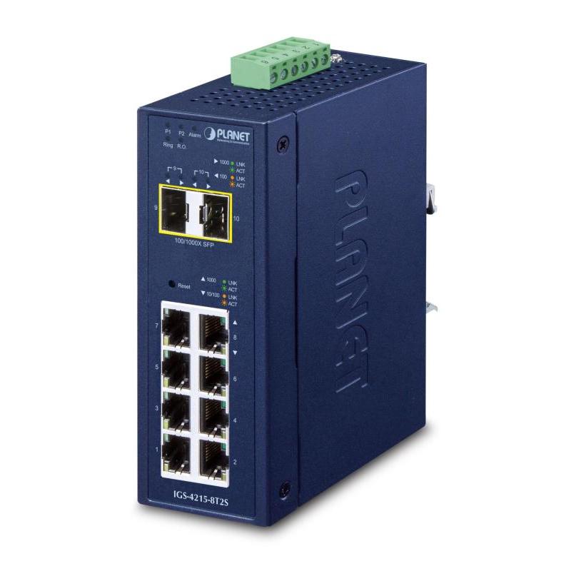 NET SWITCH 8PORT 1000M/IGS-4215-8T2S PLANET