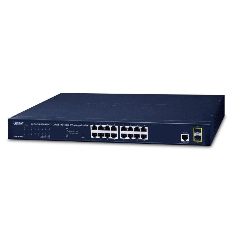 NET SWITCH 16PORT 1000M/GS-4210-16T2S PLANET