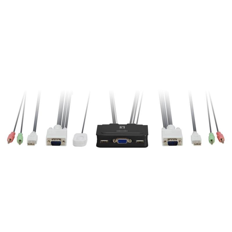 NET SWITCH KVM USB VGA/2PORT KVM-0223 LEVELONE