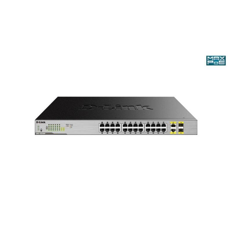 NET SWITCH 24PORT 10/100/1000/2COMBO DGS-1026MP D-LINK